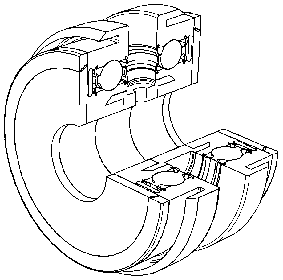 Bearing structure for oil cooling of outer rotor permanent-magnet synchronous motor