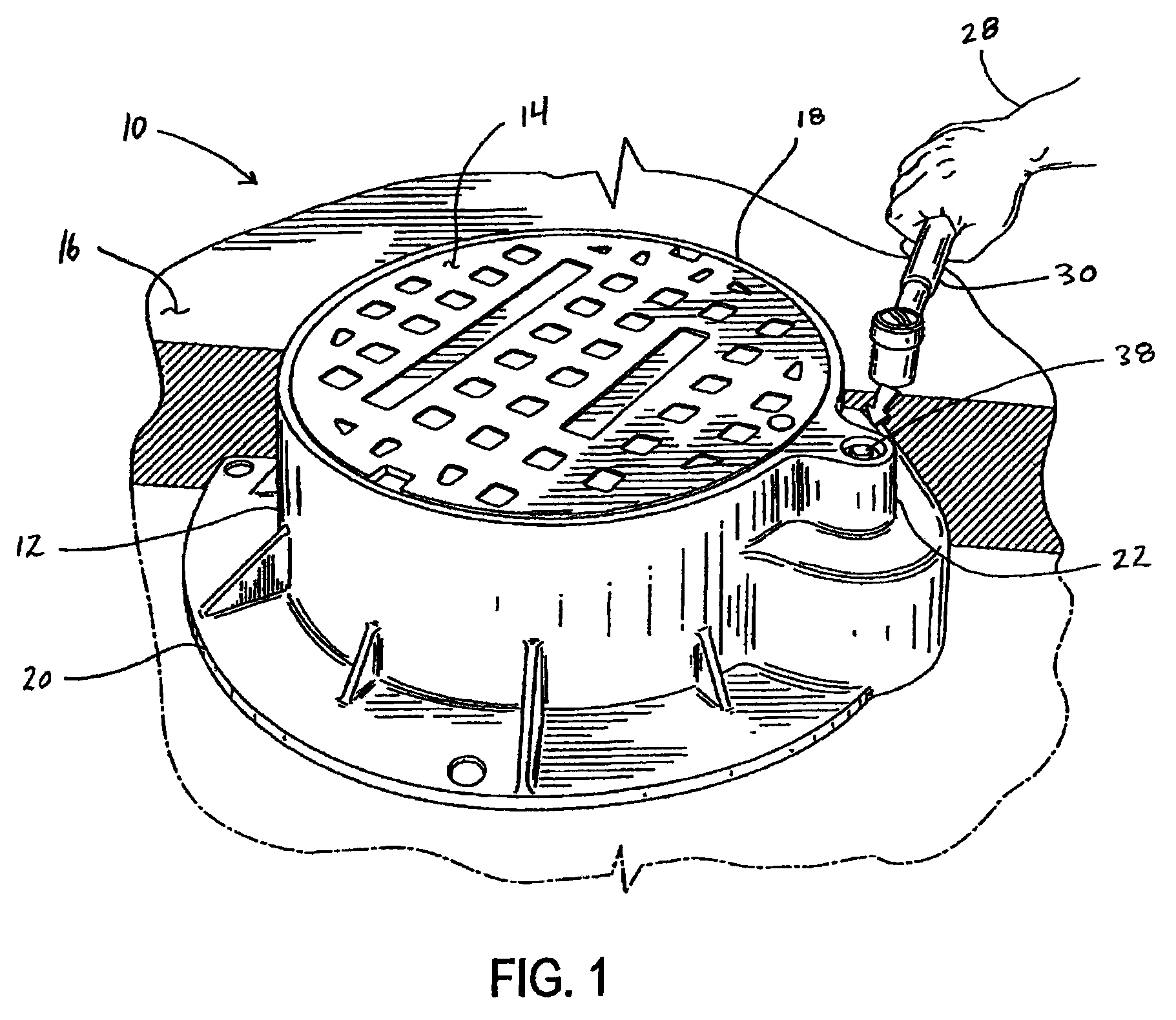 Cam-lift for a manhole cover