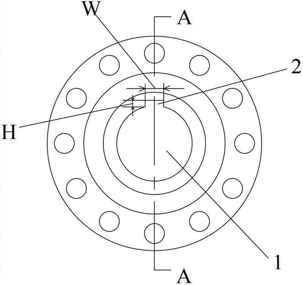 Processing method of internal keyway of conical hole