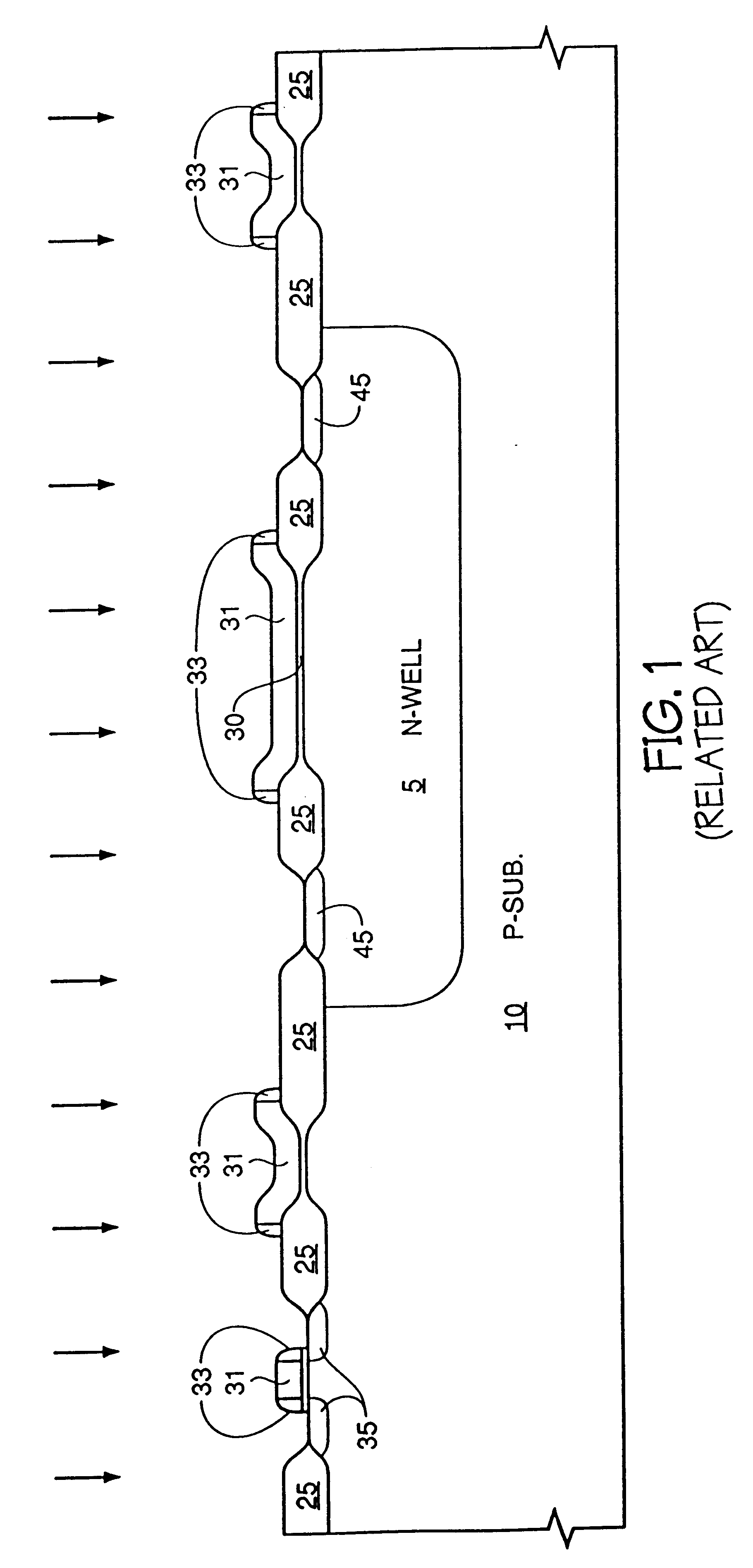 Apparatus improving latchup immunity in a dual-polysilicon gate