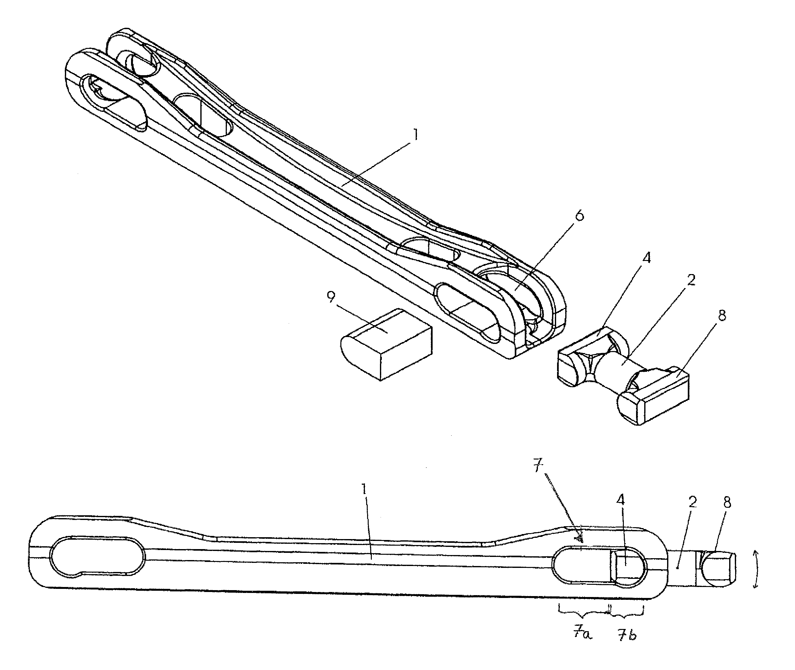 Rod coupling having a sacrificial element