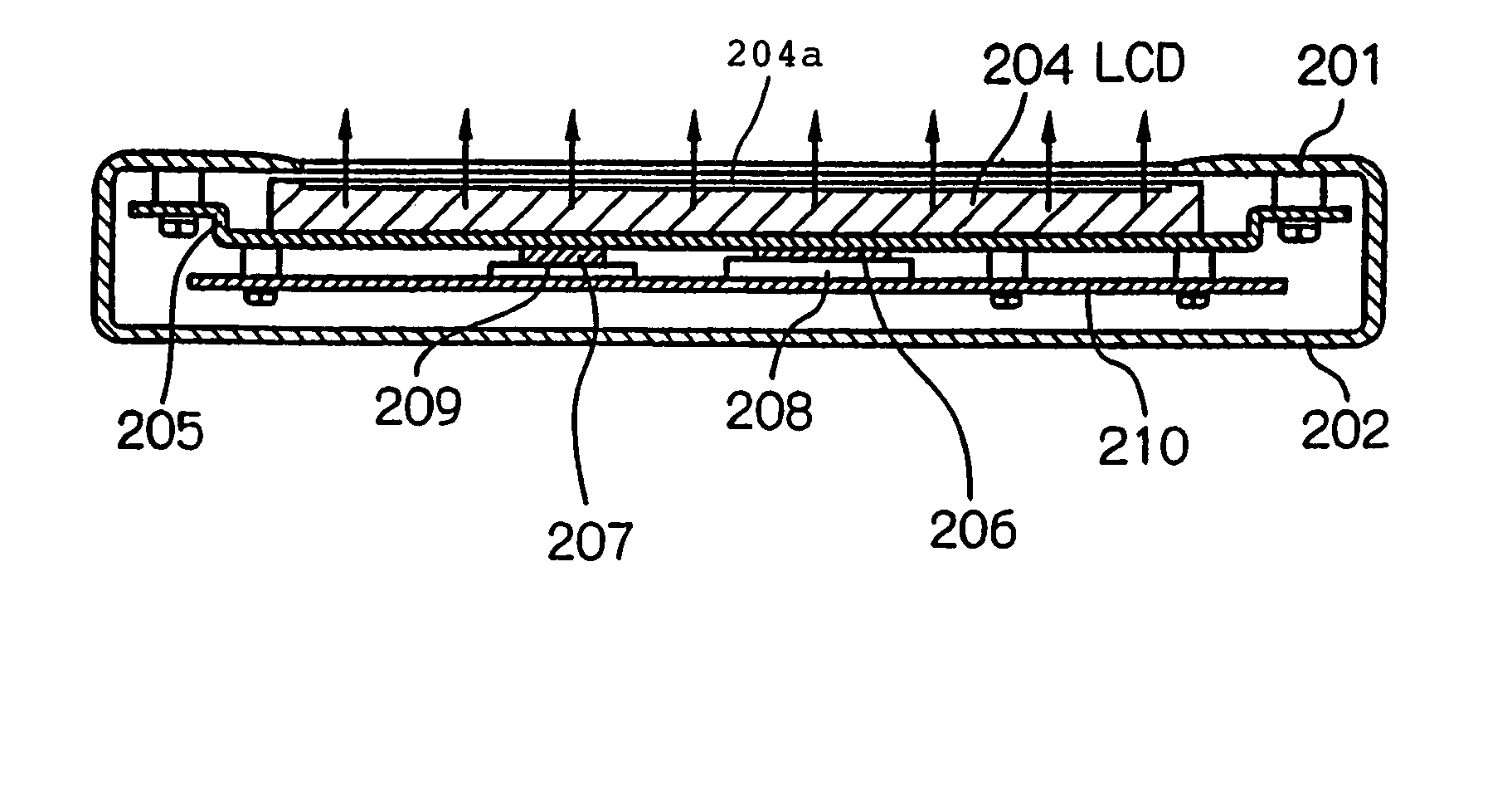 Electronic device having compact heat radiation structure