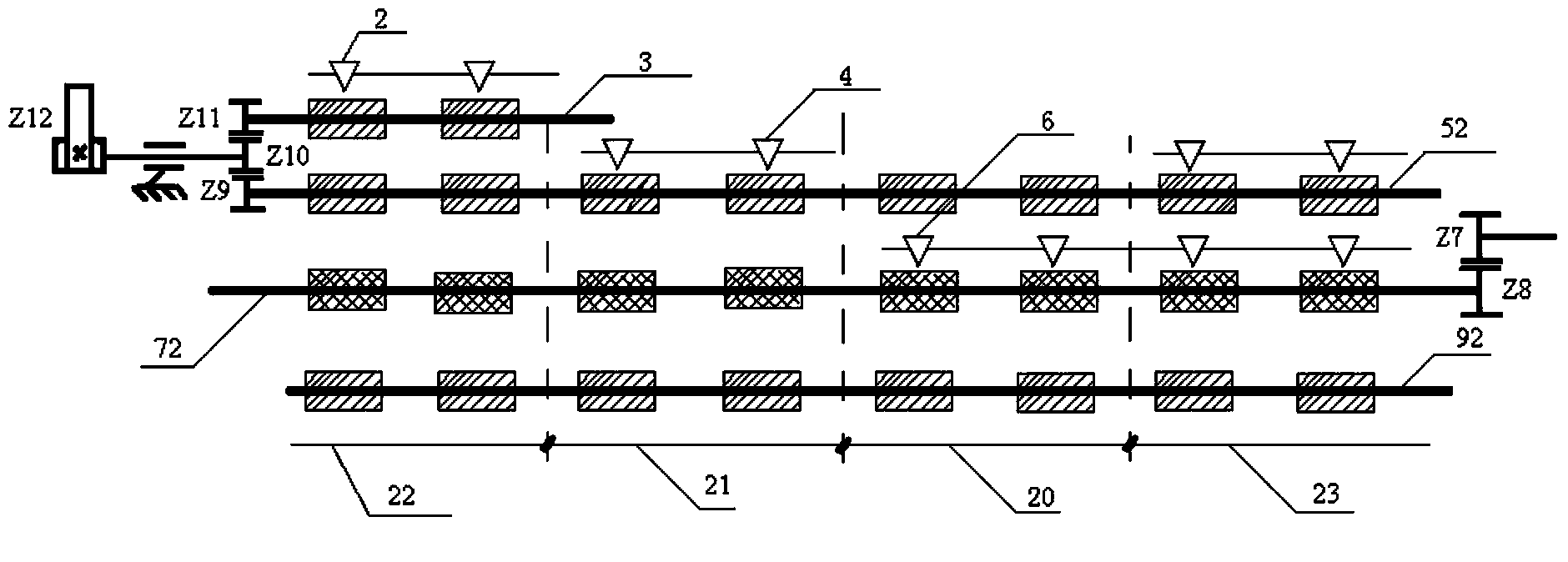 Multi-assortment spun yarn proofing machine