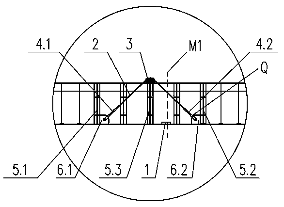 Support-free construction process for steel-concrete composite beam