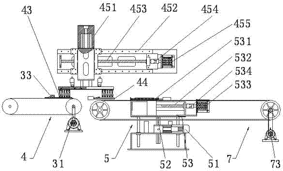 Full-automatic paving method of ceramic mosaic tiles and full-automatic paving line