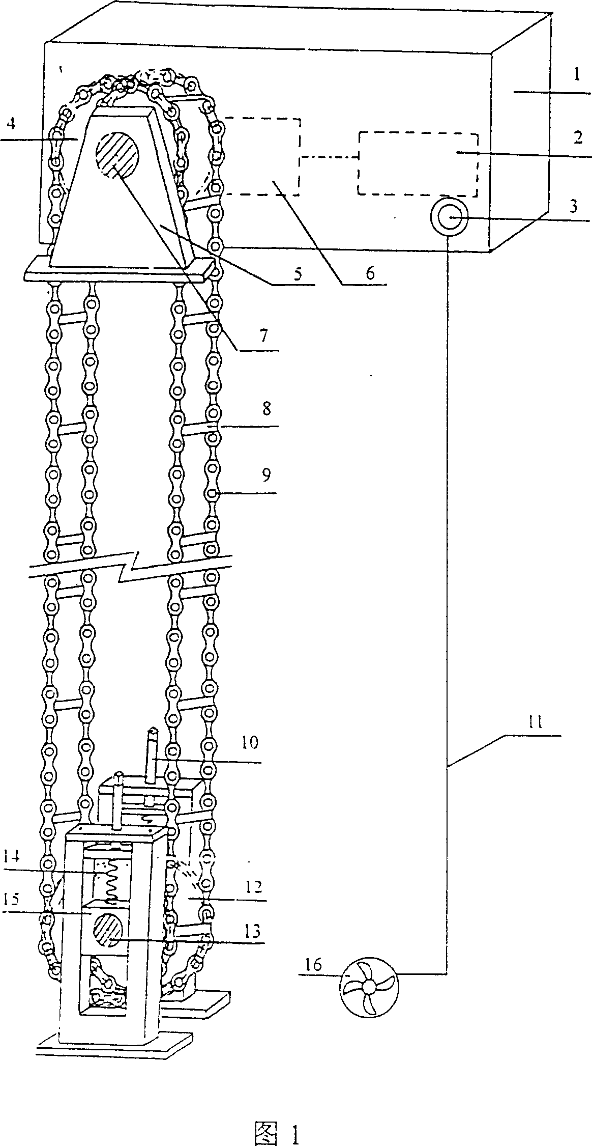 Hydaulic speed regulating type slow landing jack ladder escape device