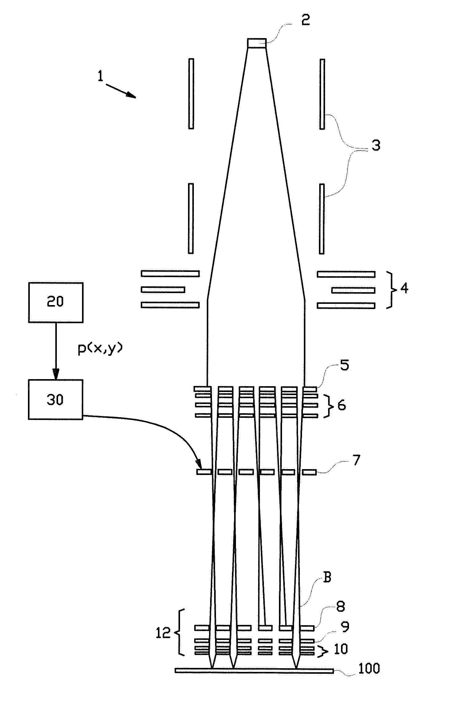 Proximity effect correction in a charged particle lithography system