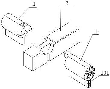 Reinforcing and repairing structure for purlin and beam node of historic building