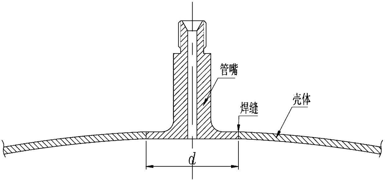 Welding method for aluminum alloy small-diameter pipe nozzle of storage tank