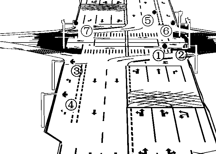 Parallel left turn method for level crossing