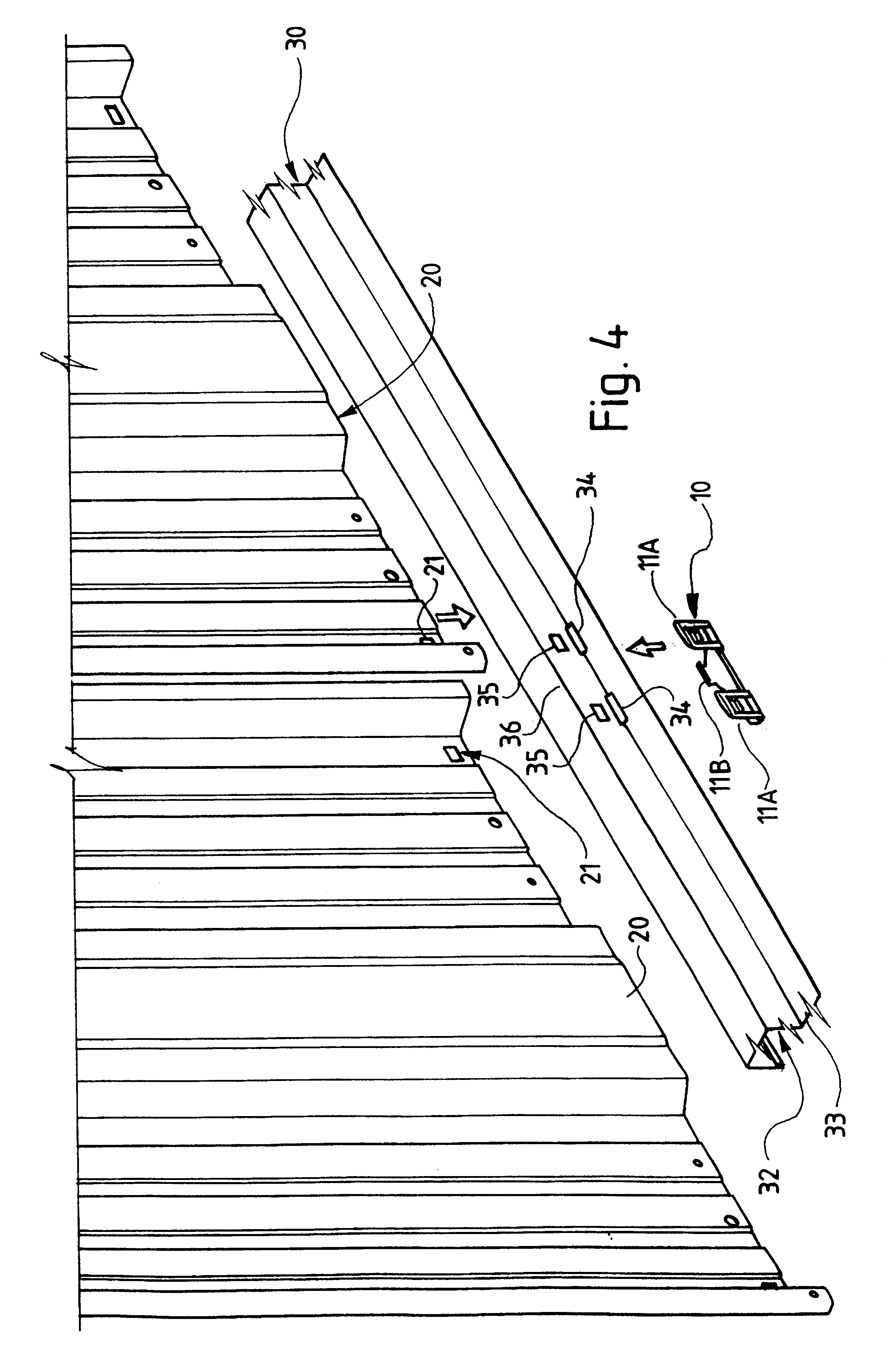 Clip fastening system for walls