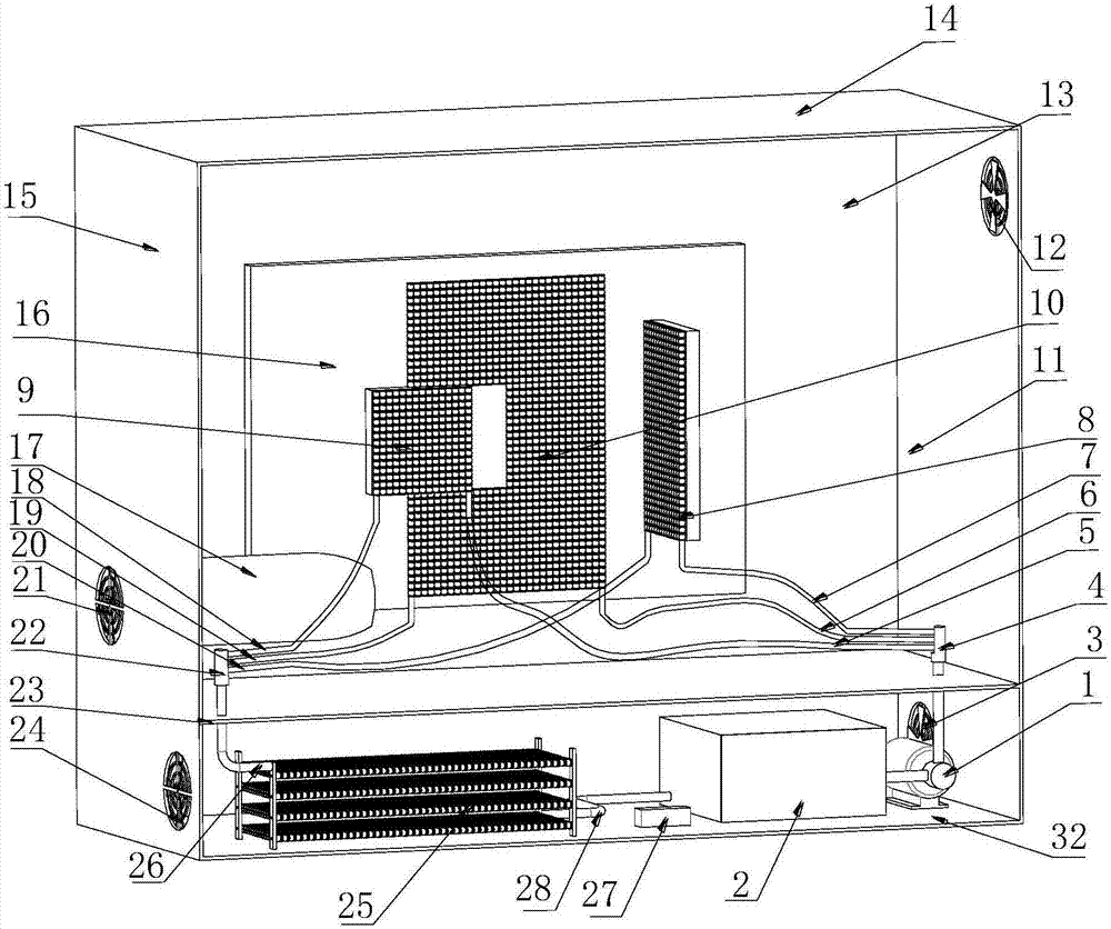 Intelligent temperature-controlled computer case