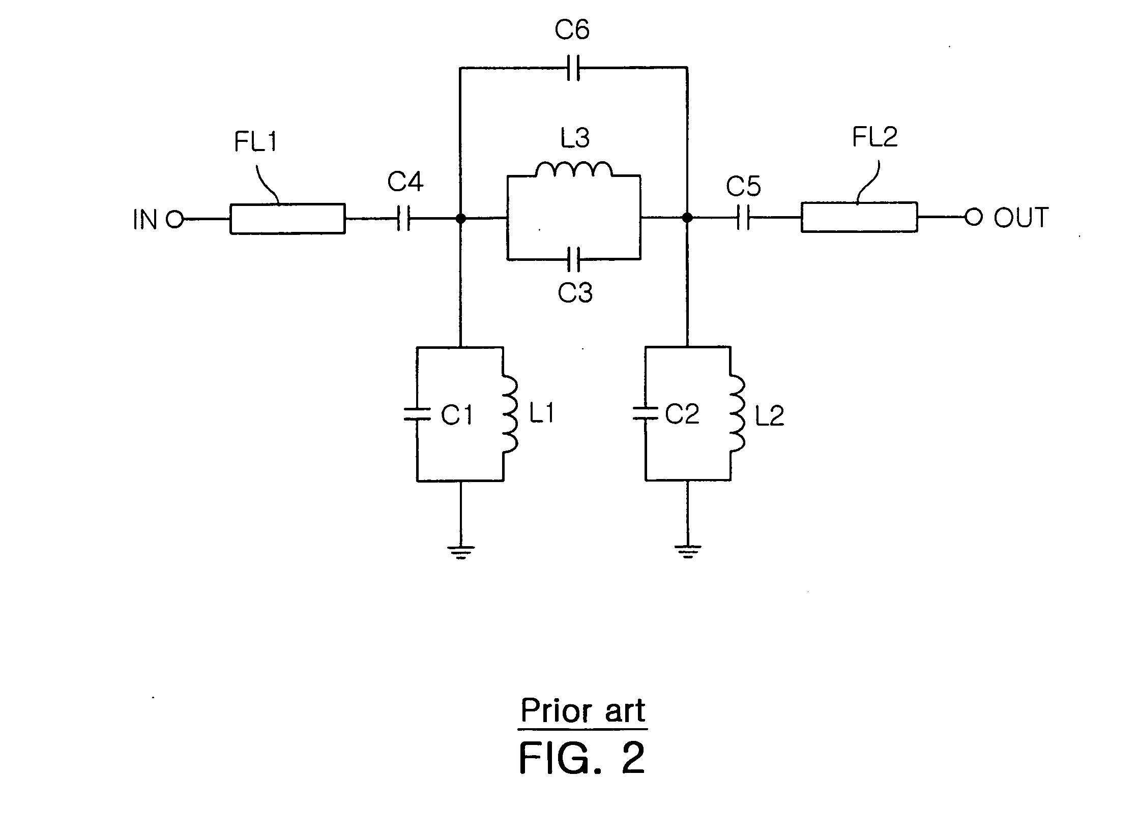 Laminated filter with improved stop band attenuation