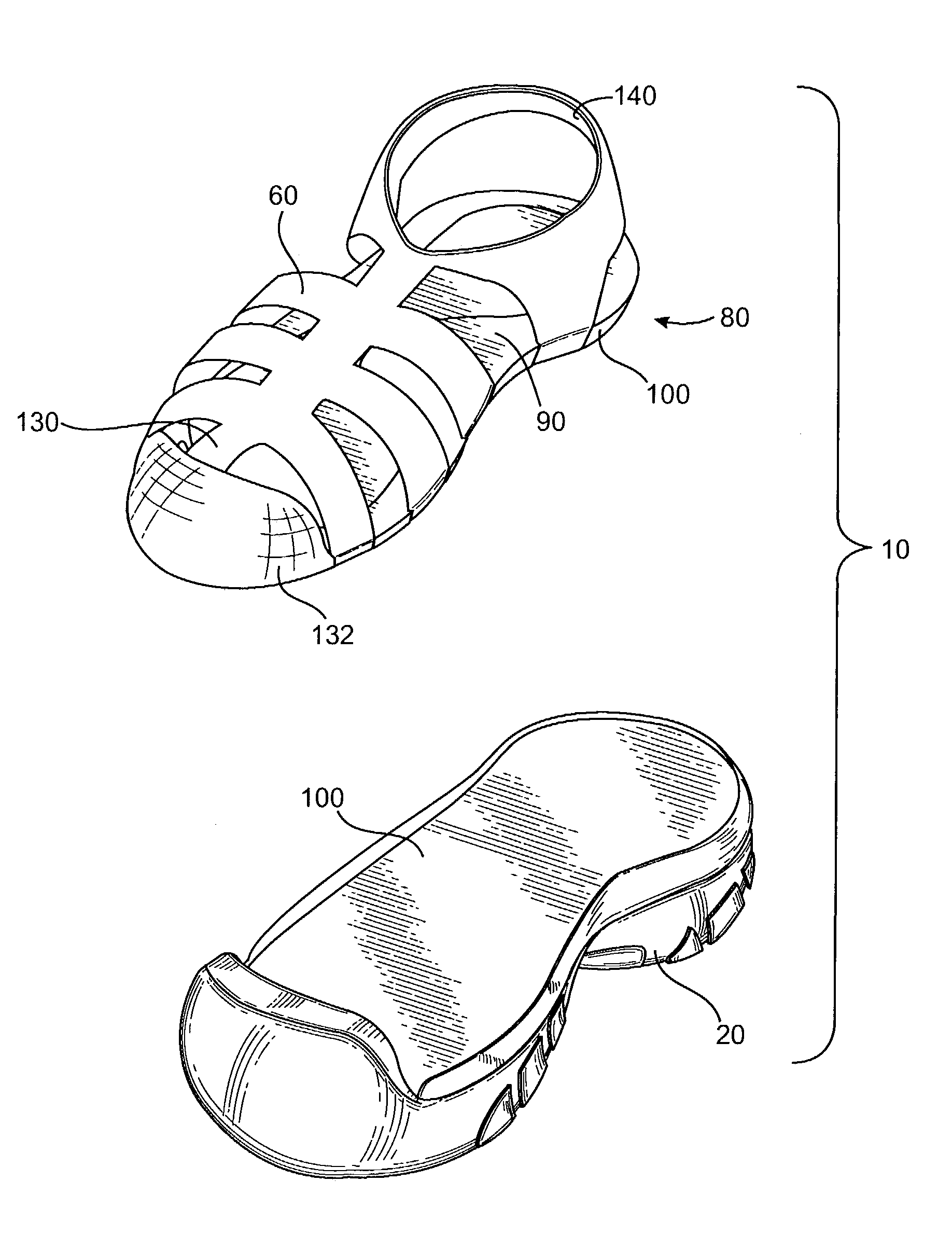 Toe protection sandal