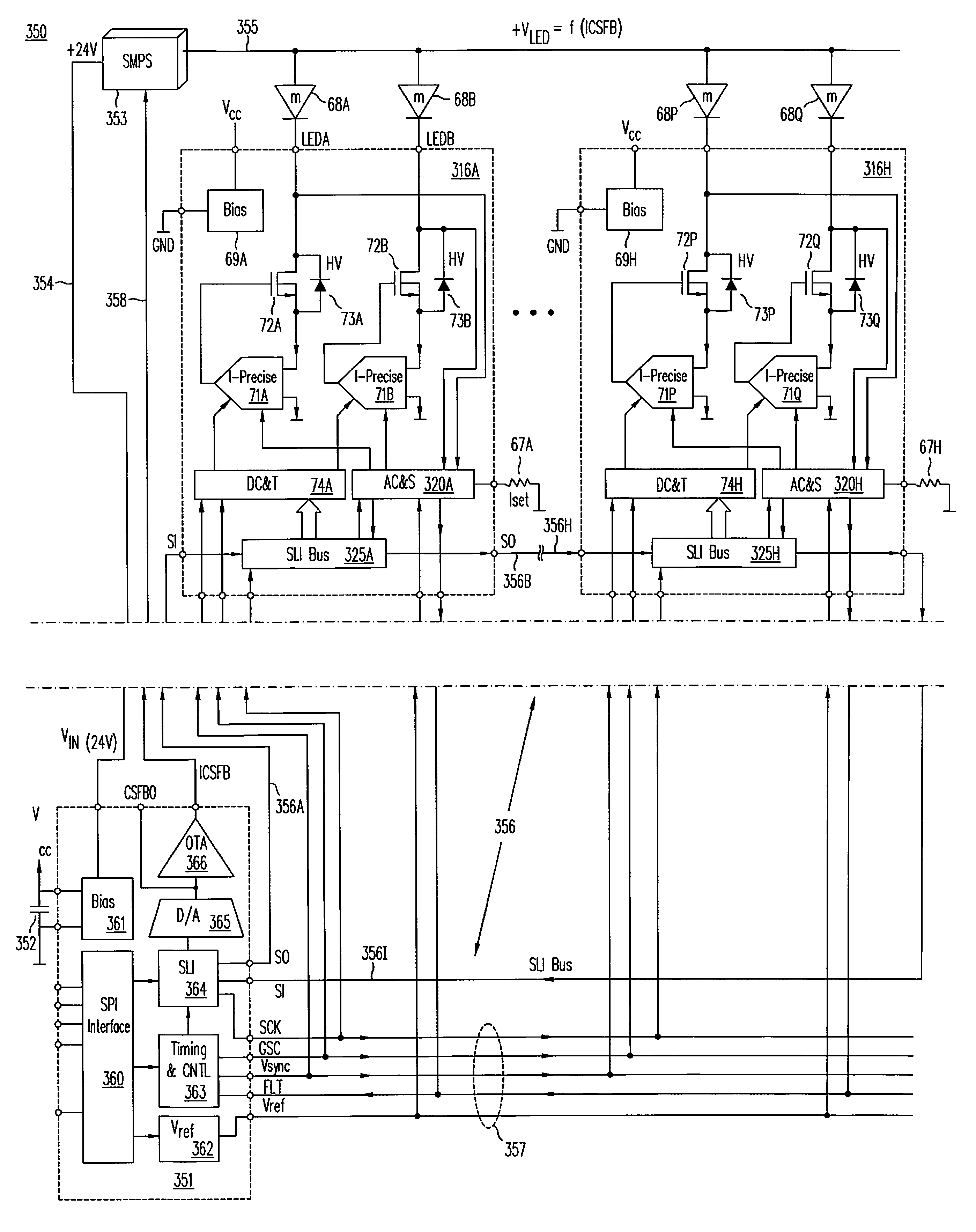 Serial lighting interface with embedded feedback