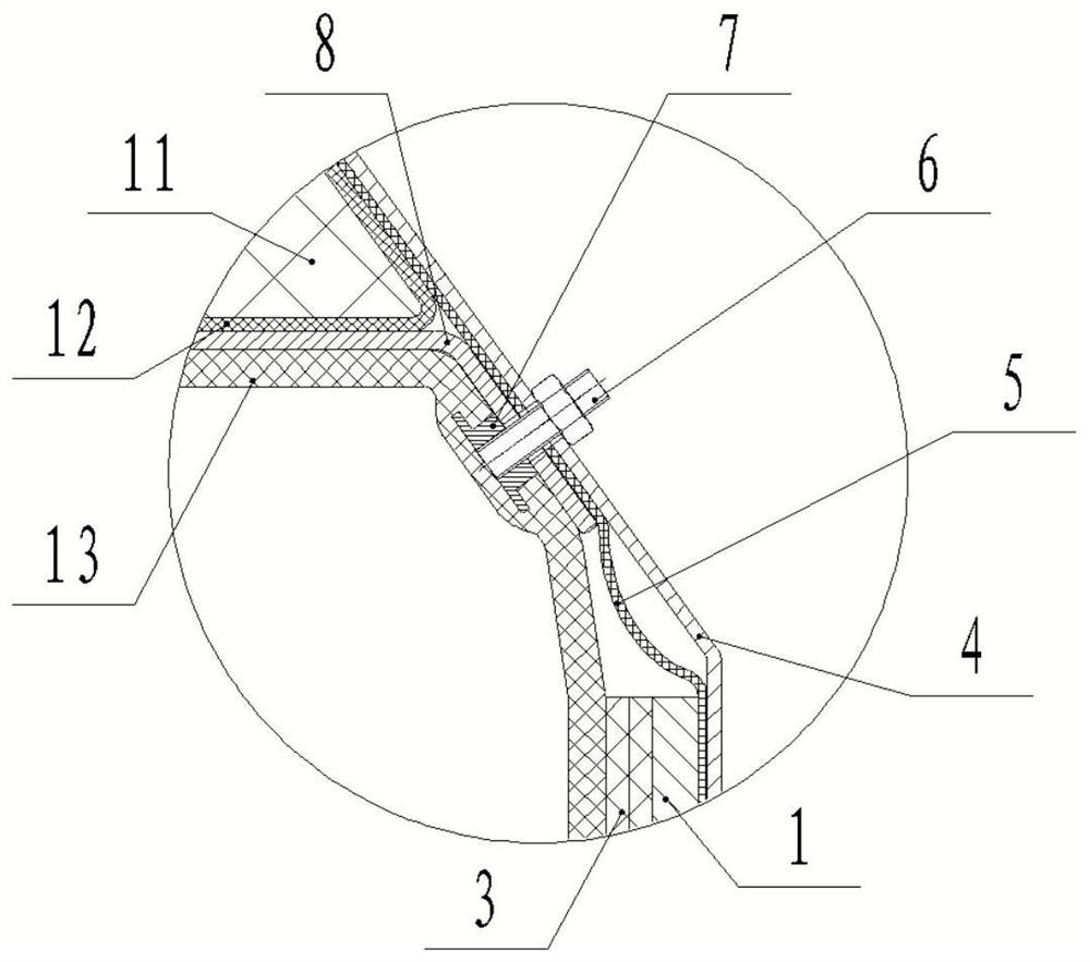 Inflatable oil-gas-free sealing structure of external floating roof oil tank