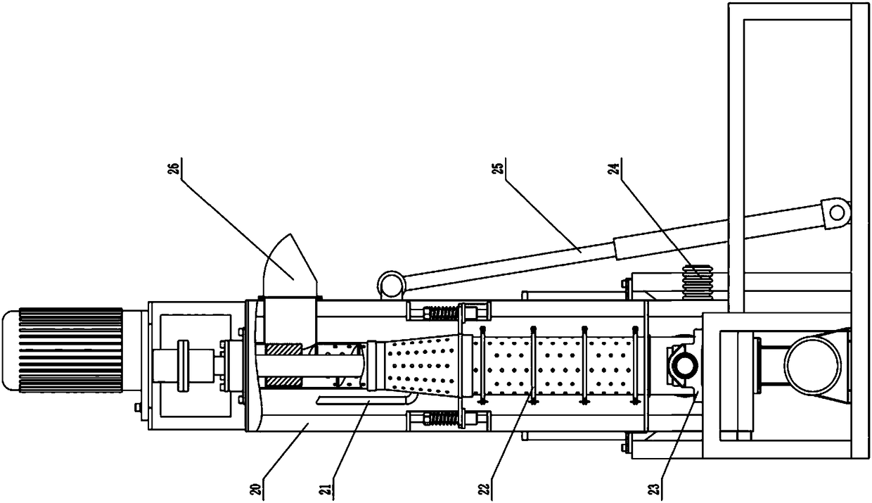 A sorting and processing device for urban organic waste