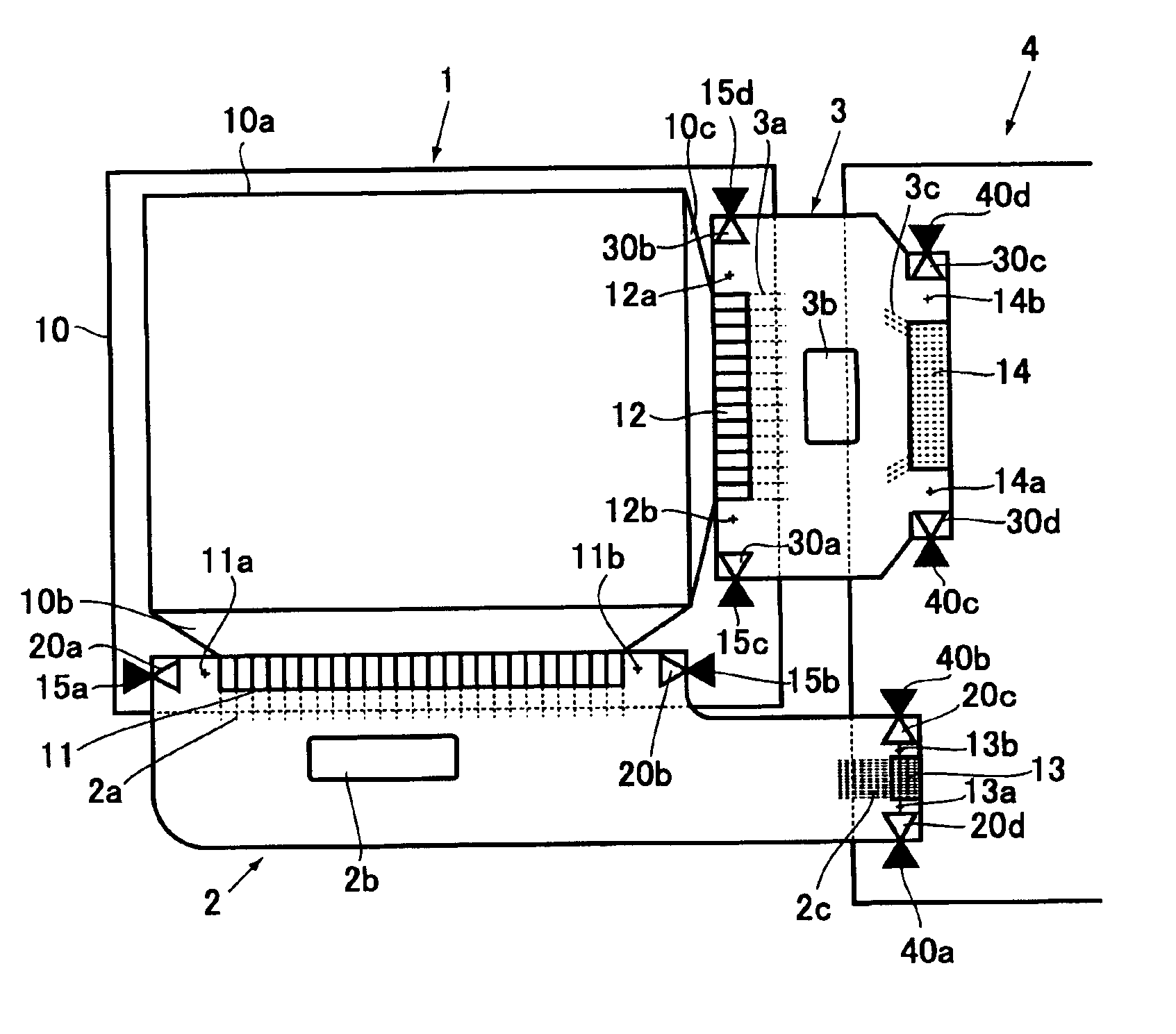 Test mark and electronic device incorporating the same