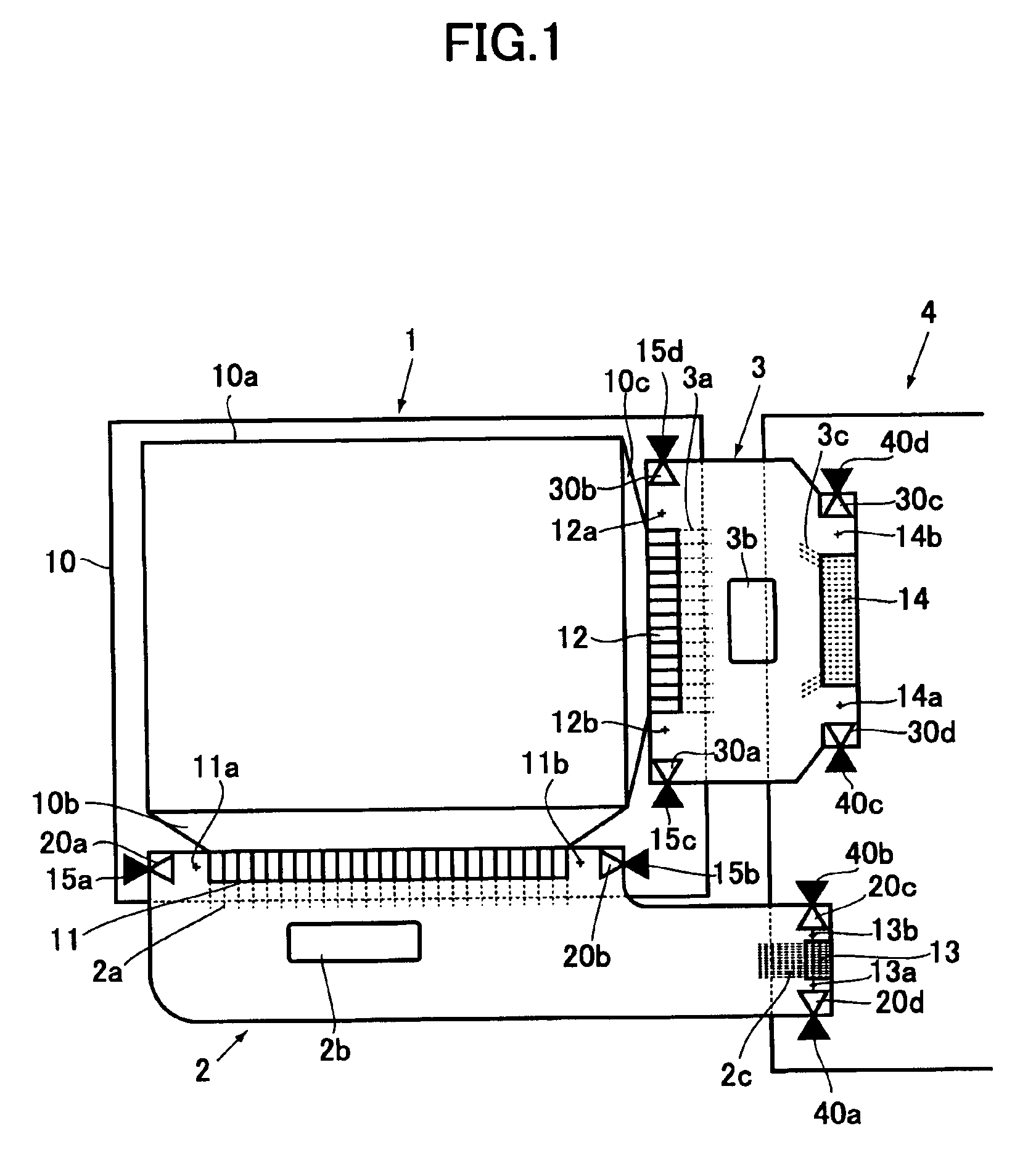 Test mark and electronic device incorporating the same