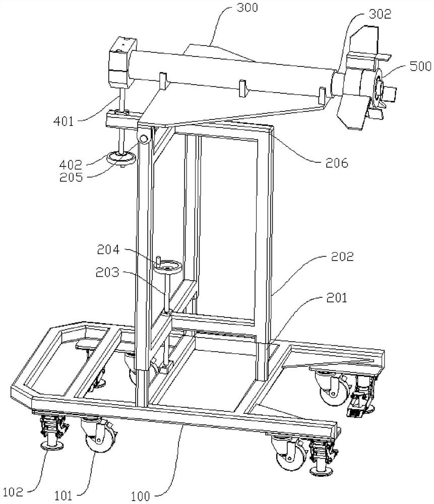 Propeller flexible installation device