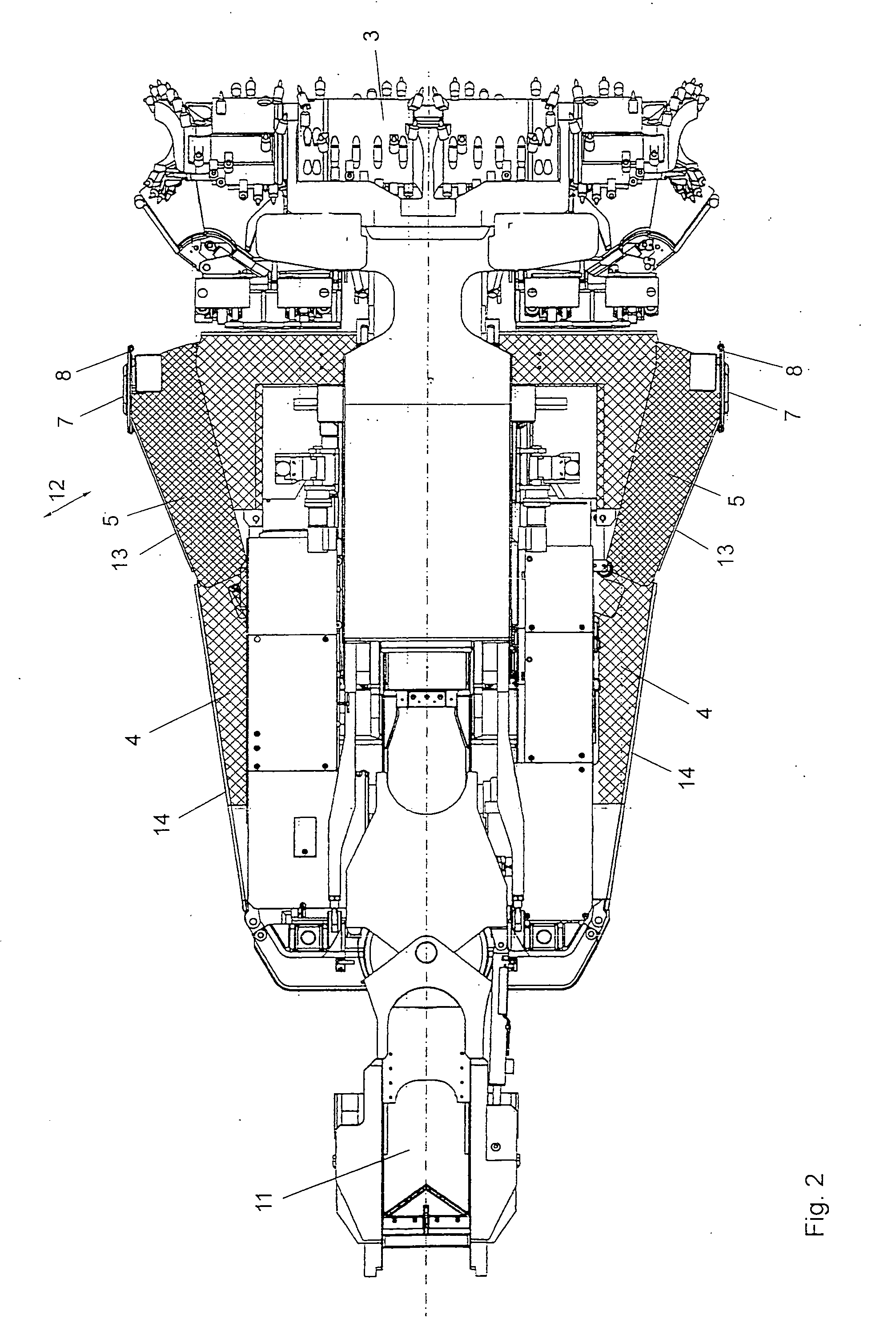 Advance working or mining machine