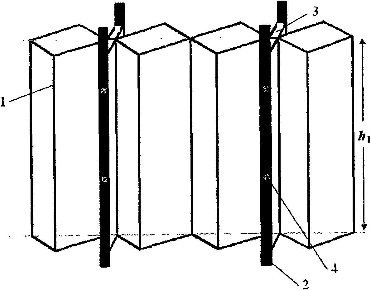 Diversion trench shaped catalyst orderly filling component in rectifying tower