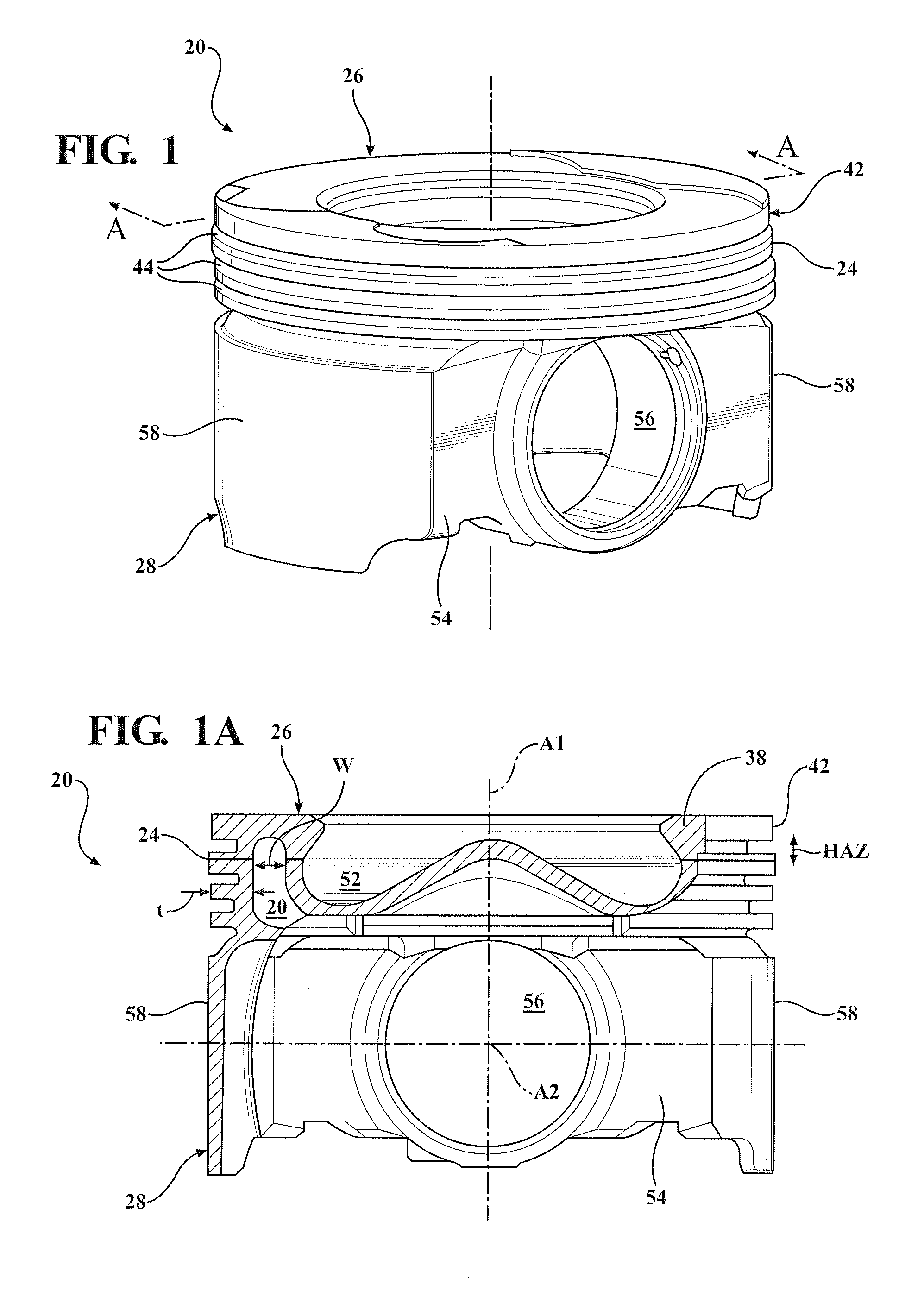 Hybrid induction welding process applied to piston manufacturing