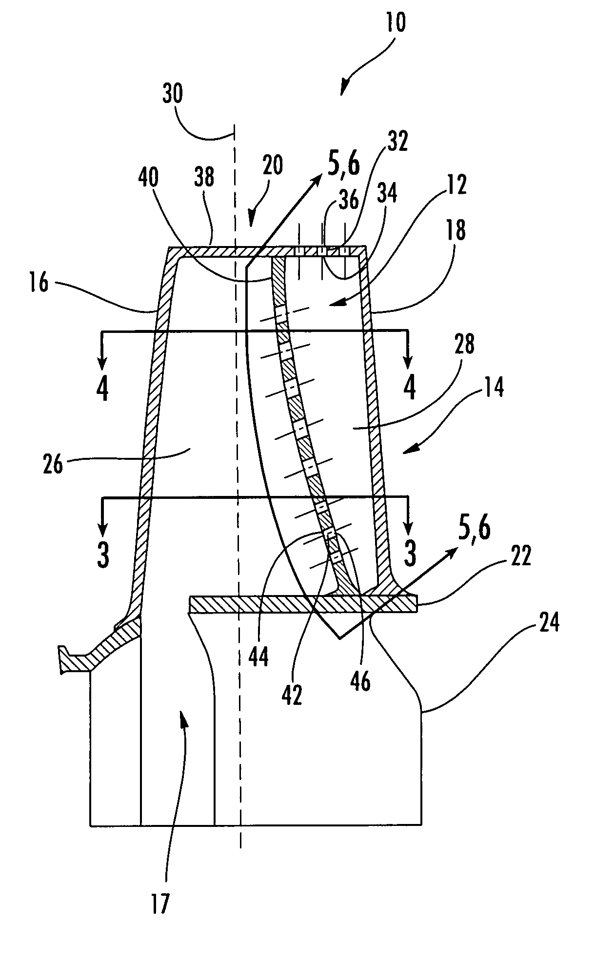 Intensively cooled trailing edge of thin airfoils for turbine engines