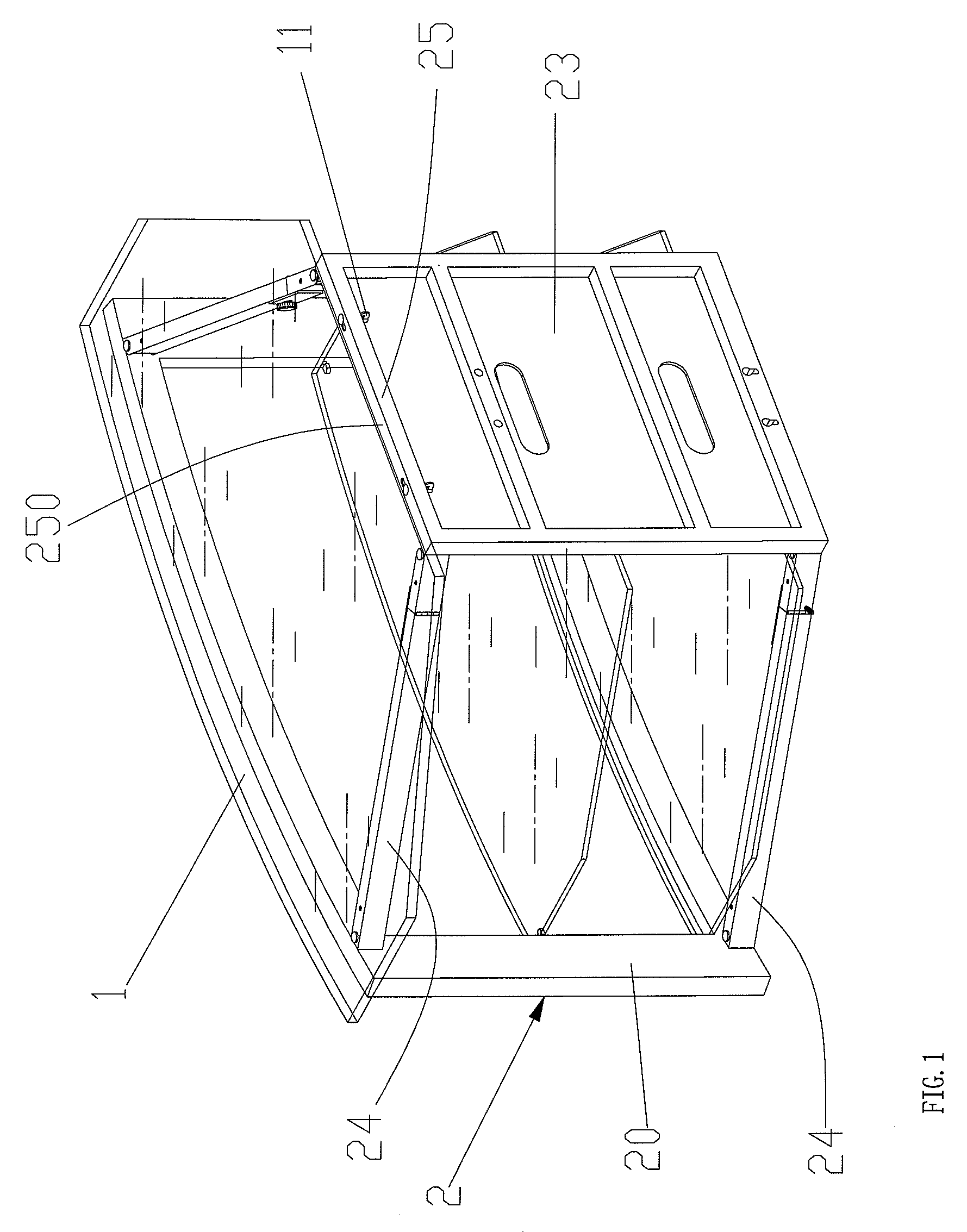 Shelving unit whose support board is in quick and easy assembly