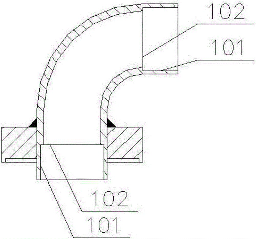 Conducting wire sealing bent joint and preparation method thereof