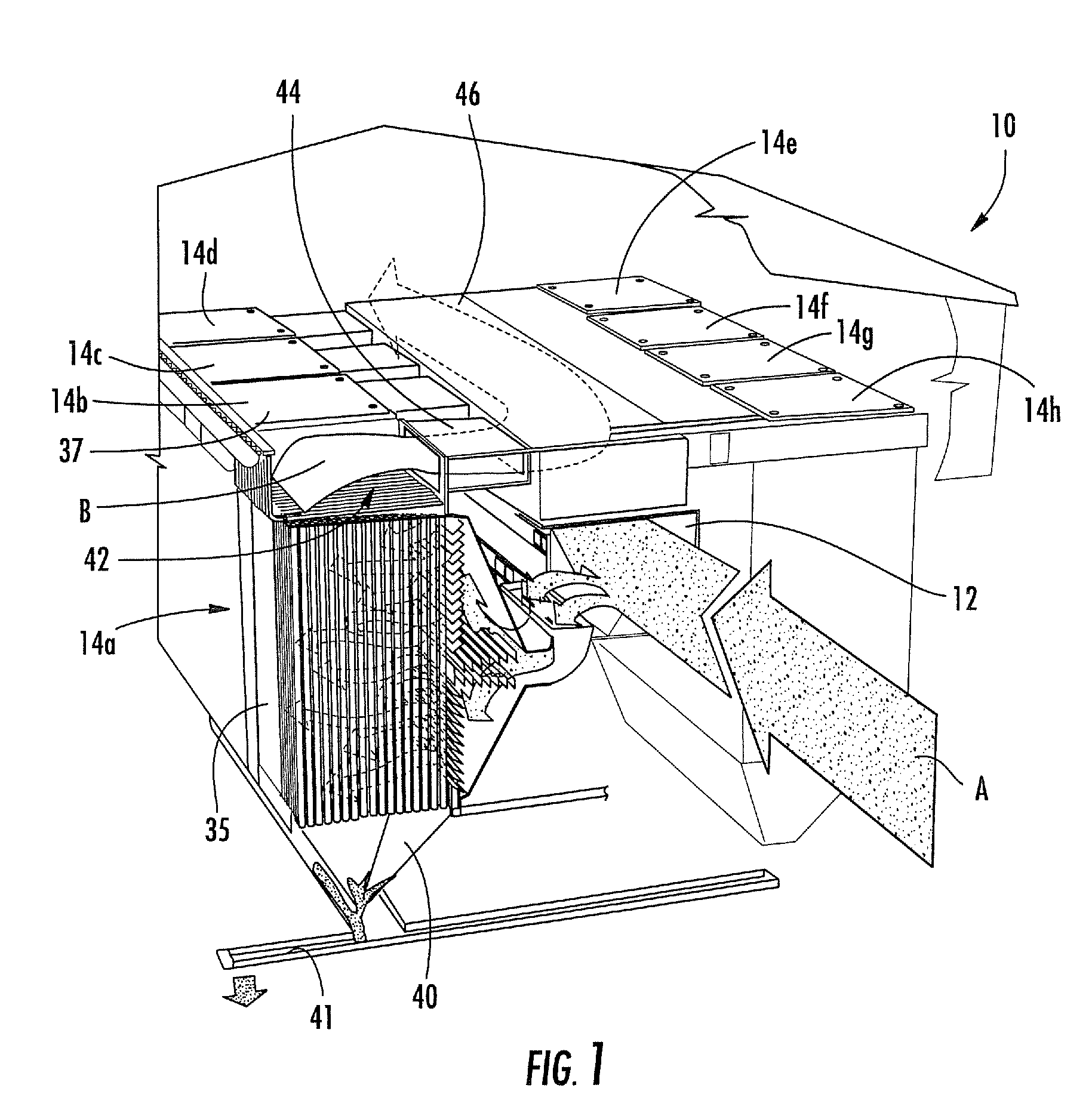 Airflow Reducing and Redirecting Arrangement For Industrial Baghouse