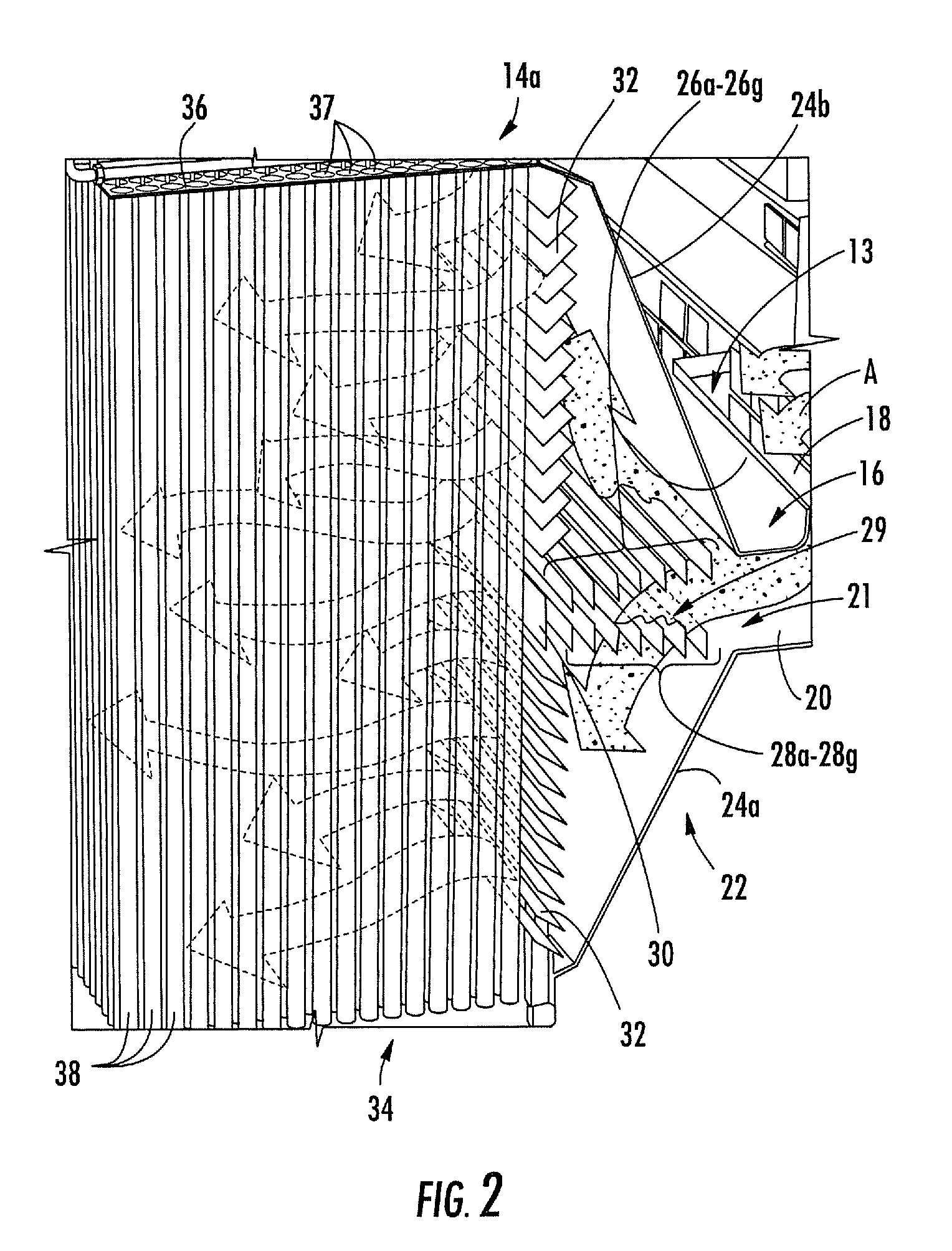 Airflow Reducing and Redirecting Arrangement For Industrial Baghouse