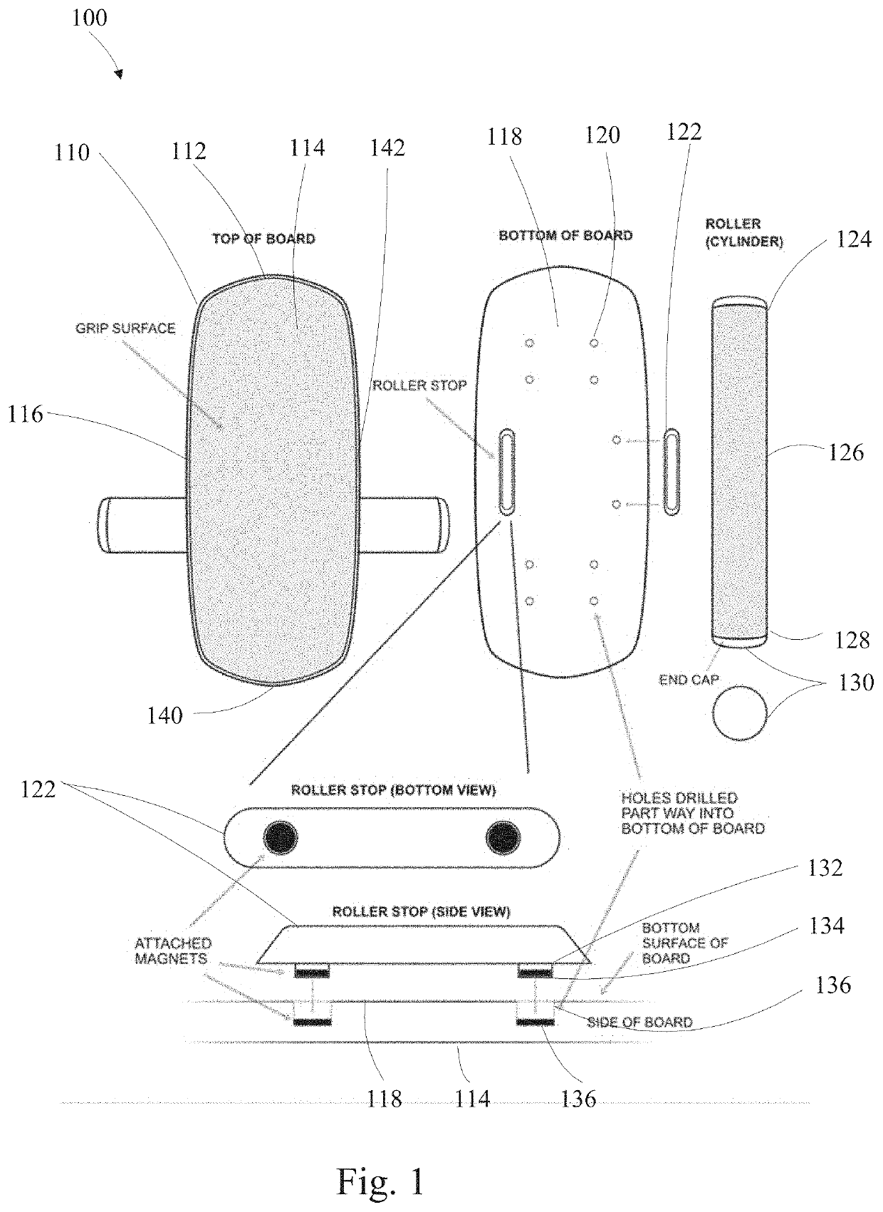 Adjustable balance board training system