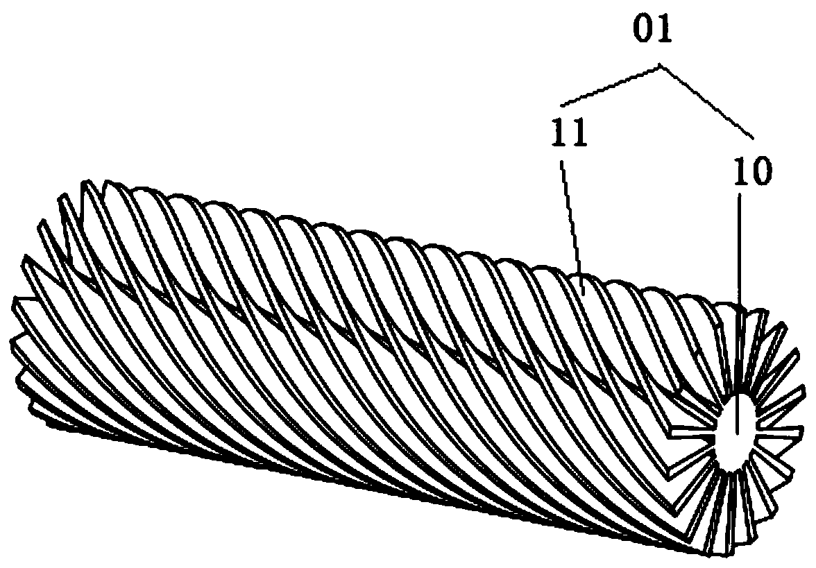 Outer fin heat exchange tube with spiral inner core and manufacturing method of outer fin heat exchange tube