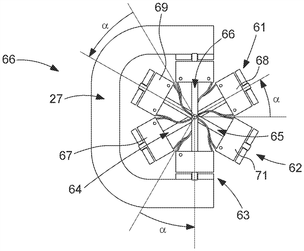 Flexible guide and set of stacked flexible guides for rotary resonator mechanism