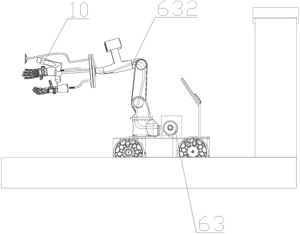 Full-automatic oiling serving robot for unmanned oiling station and oiling serving method