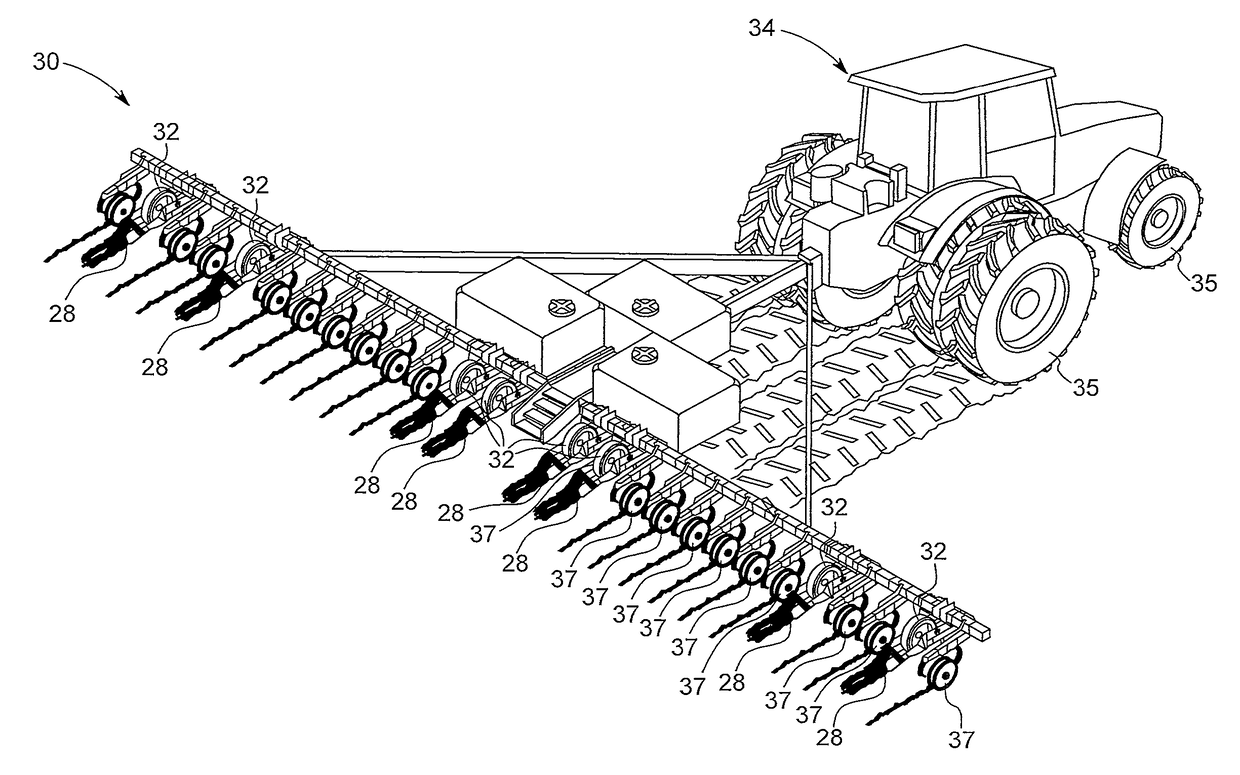 Tillage device for agricultural machinery or implements to reduce compaction caused by wheels in a field