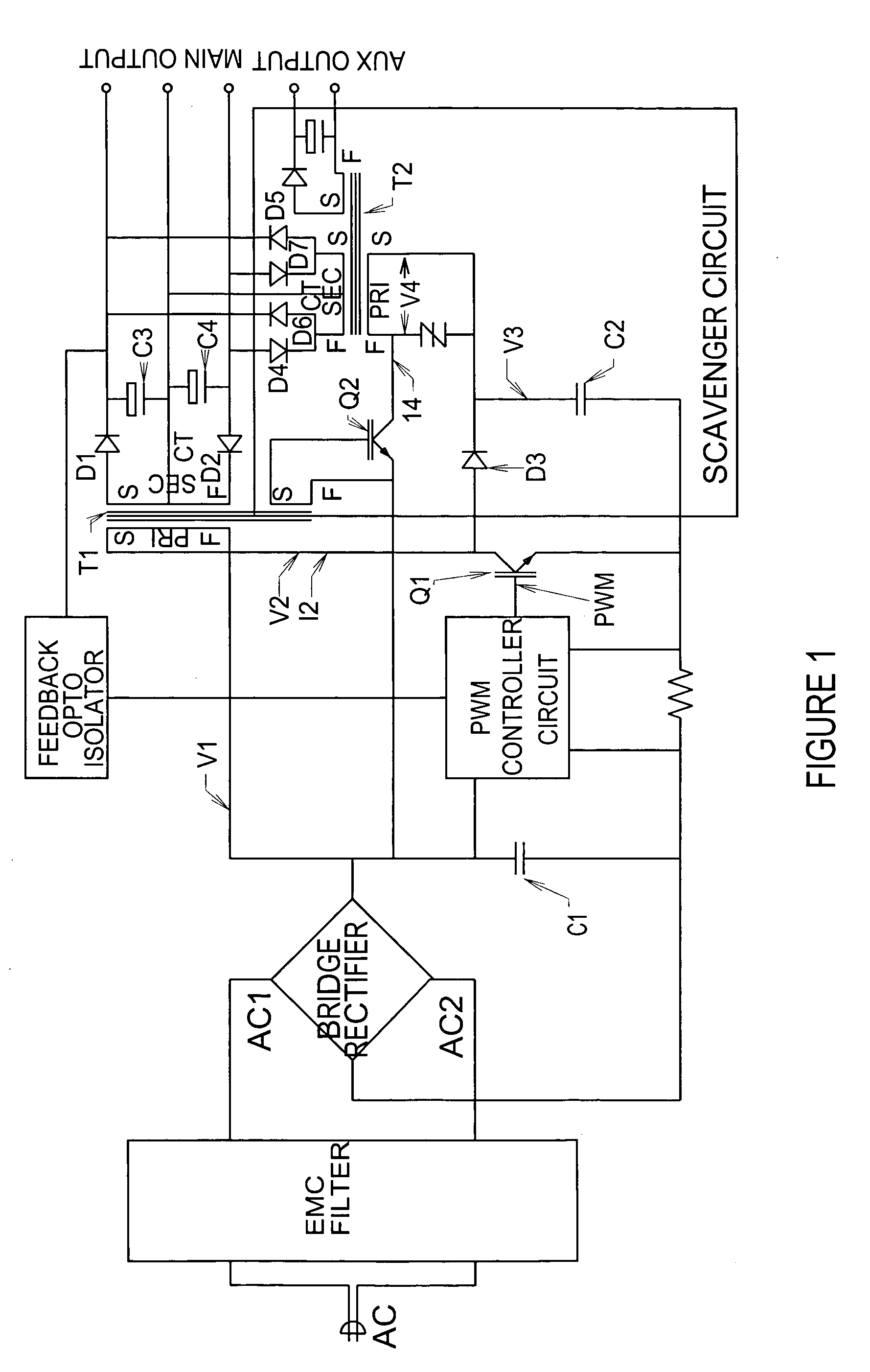 High efficiency switching power converter