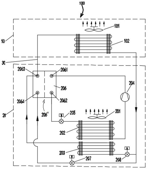 High-energy-efficiency-ratio machine room air conditioning system