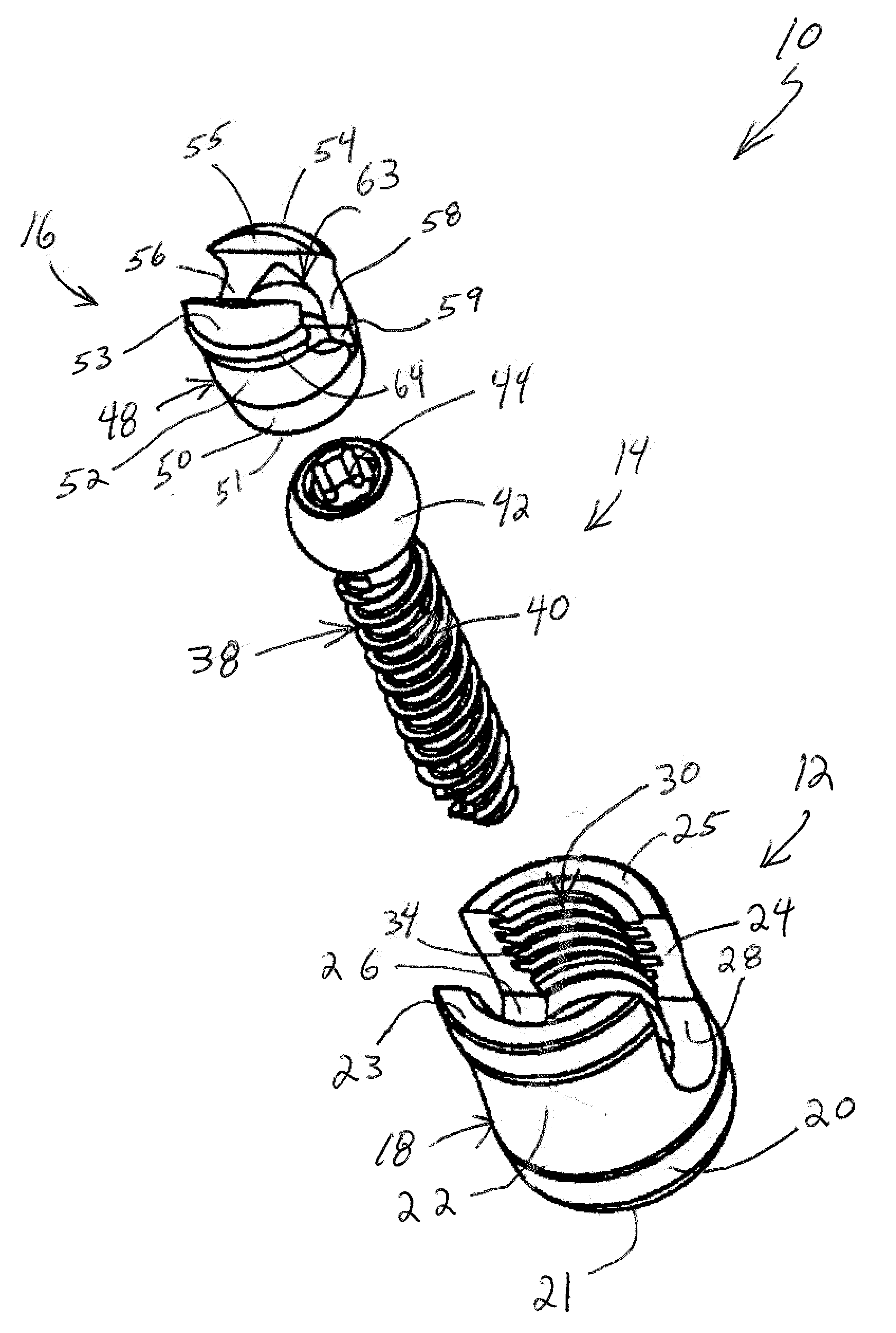 Top Loading Polyaxial Spine Screw Assembly With One Step Lockup