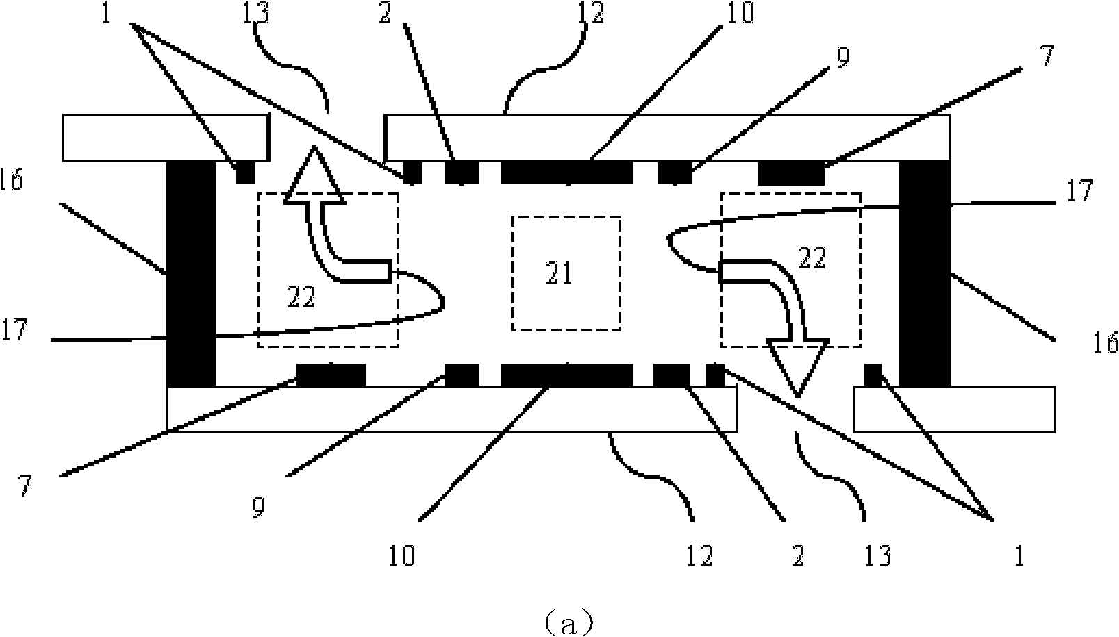 Flat line type ion trap mass analyzer based on MEMS (micro electro mechanical system) process and manufacturing method thereof