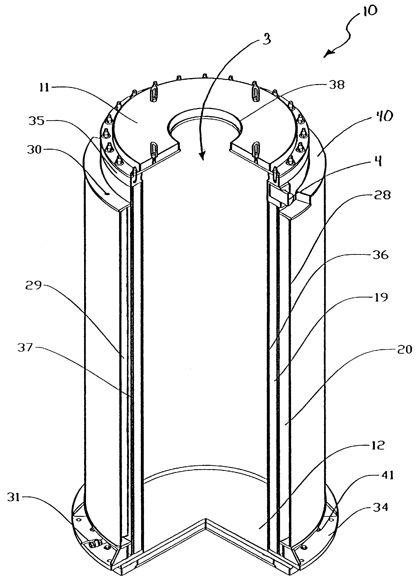 Method and apparatus for maximizing radiation shielding during cask transfer procedures