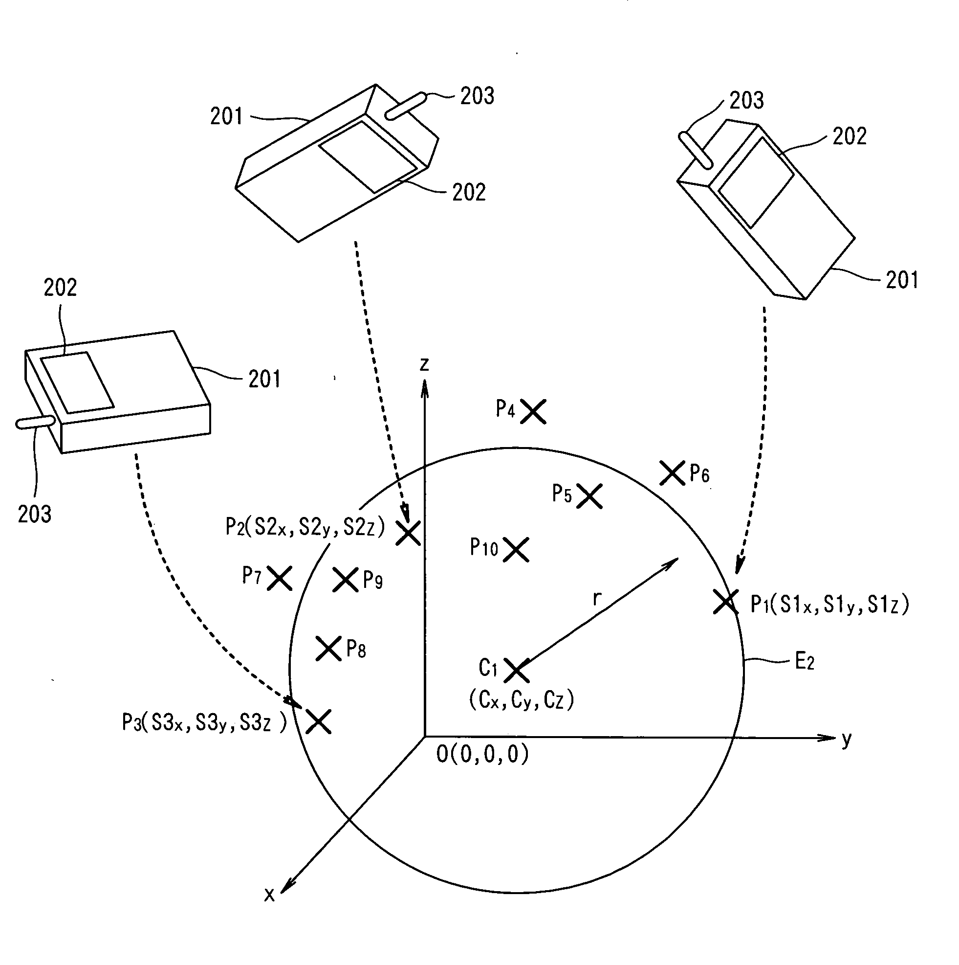 Azimuth measuring device and azimuth measuring method