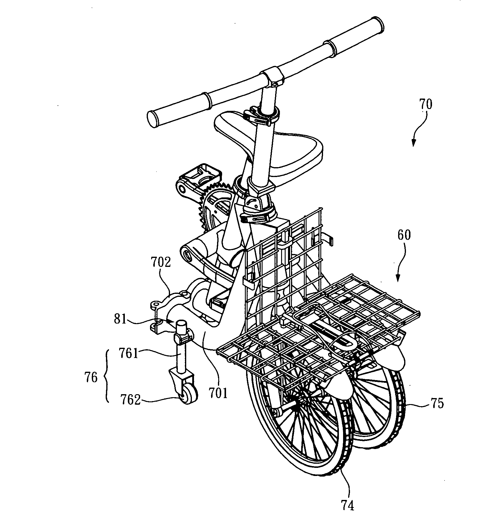 Foldable bicycle