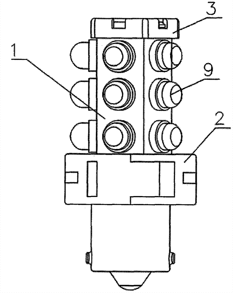 Multi-face cylinder light-emitting diode (LED) lamp