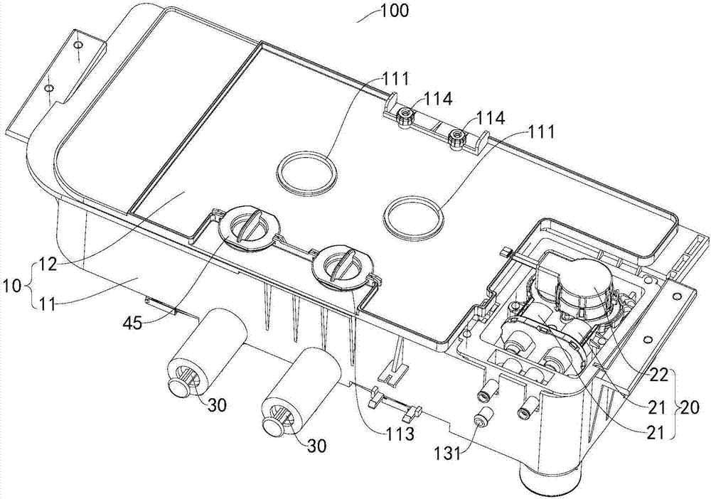 Washing equipment and releasing device used for washing equipment