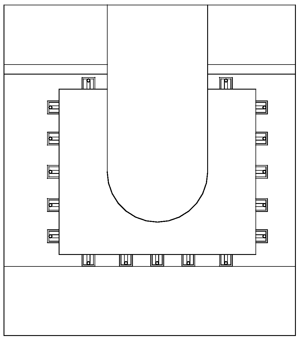 Implementation device of a bed surface wrapping device