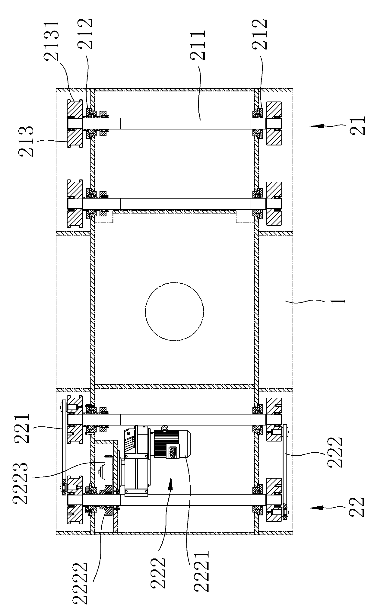 Spindle transporting trolley