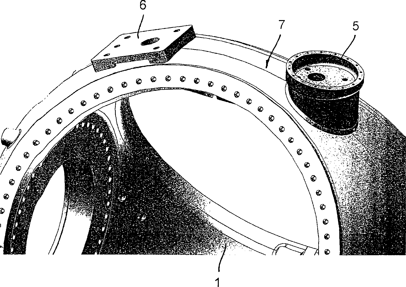 Method of conducting service on a wind turbine using equipment mounted on the hub