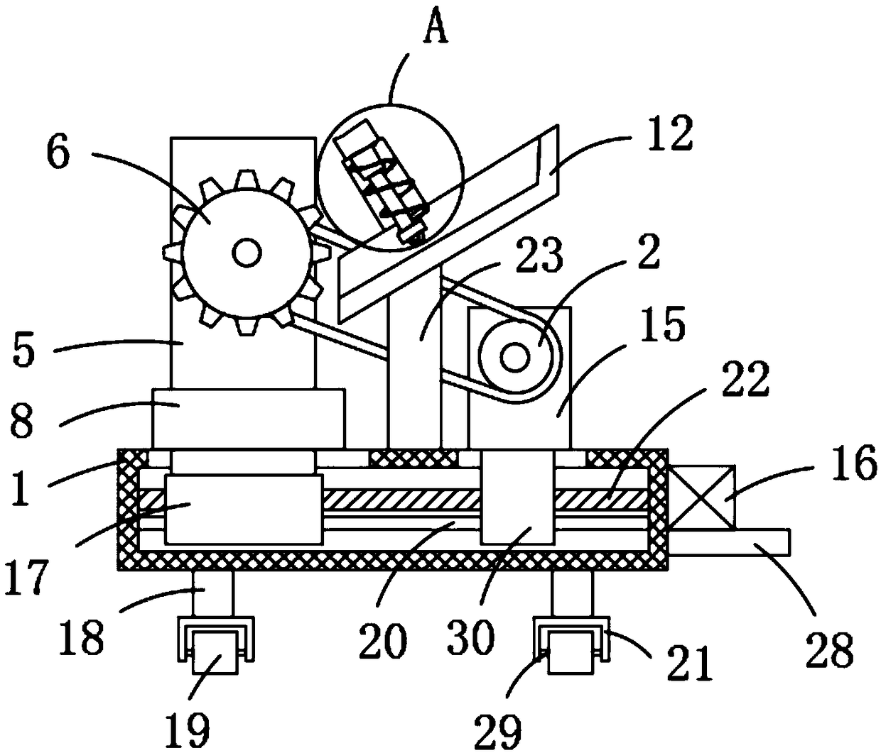 Automatic steamed bun breaking machine for steamed bun processing